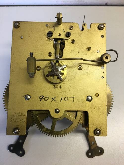 90 x 107mm  clock movement - parts repair