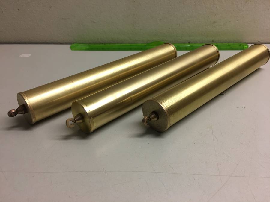 Clock weights -  brass outer shells