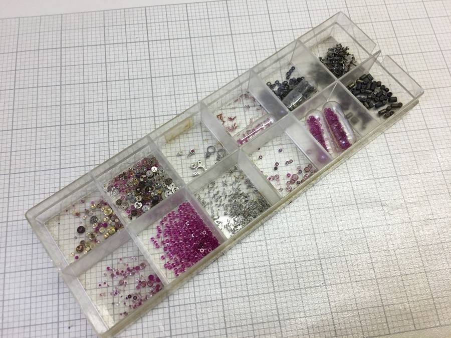 Watch parts - jewels, bushings, pallet forks, balance staffs