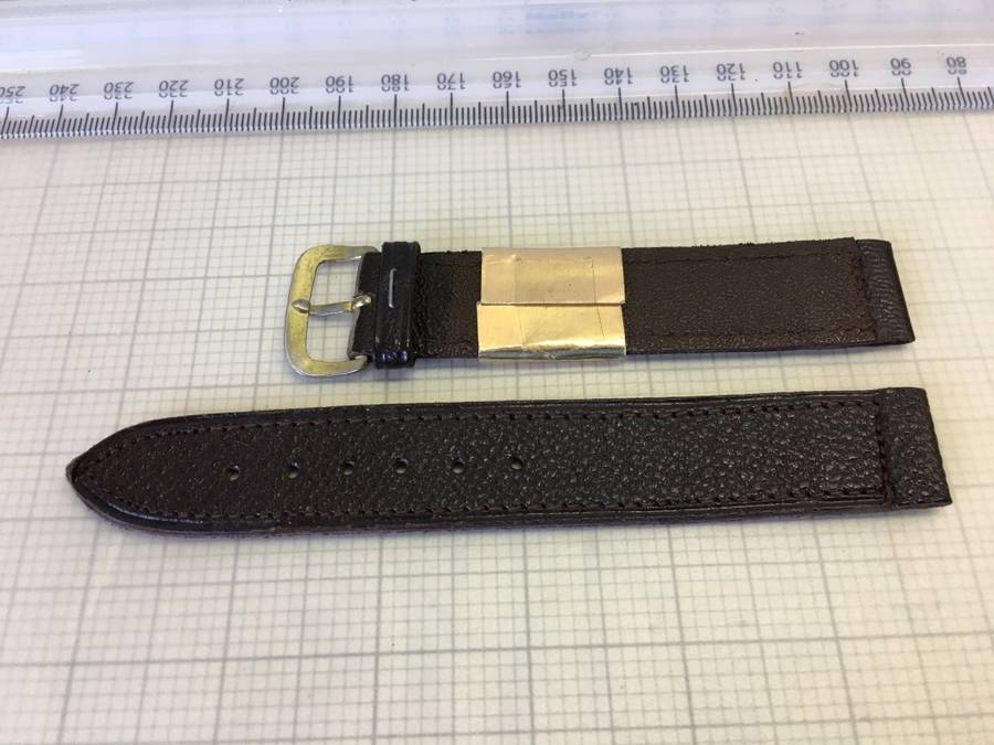 18mm Moroccan goatskin strap - dark brown
