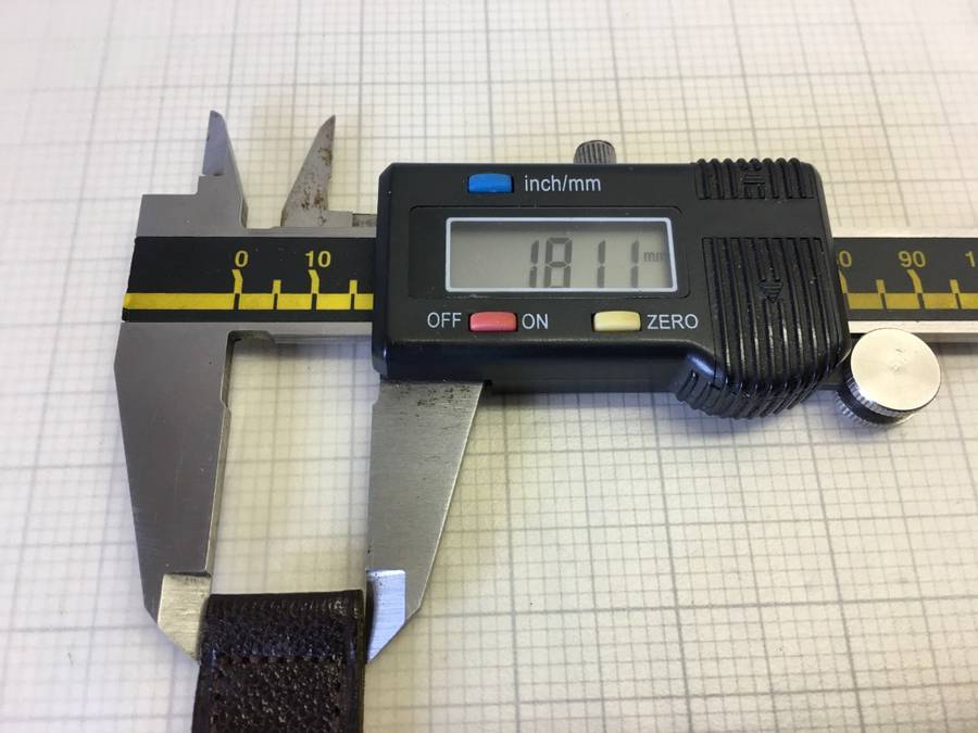 18mm Moroccan goatskin strap - dark brown