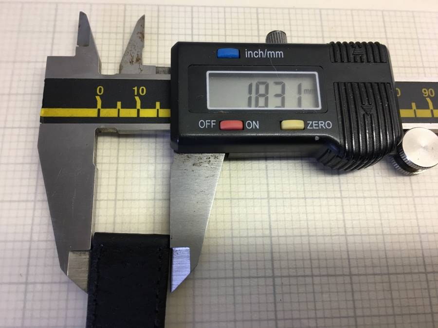 18mm black leather watch strap - Tissot buckle