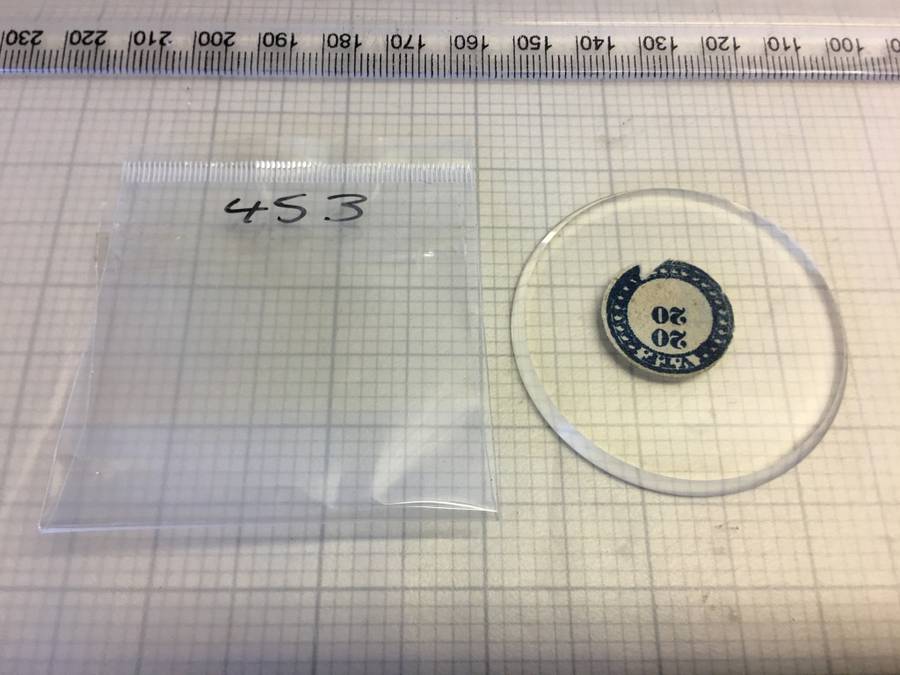 45,3mm pocket watch crystal- flat