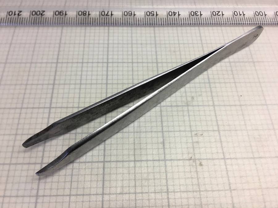 Watchmakers flat end tweezers