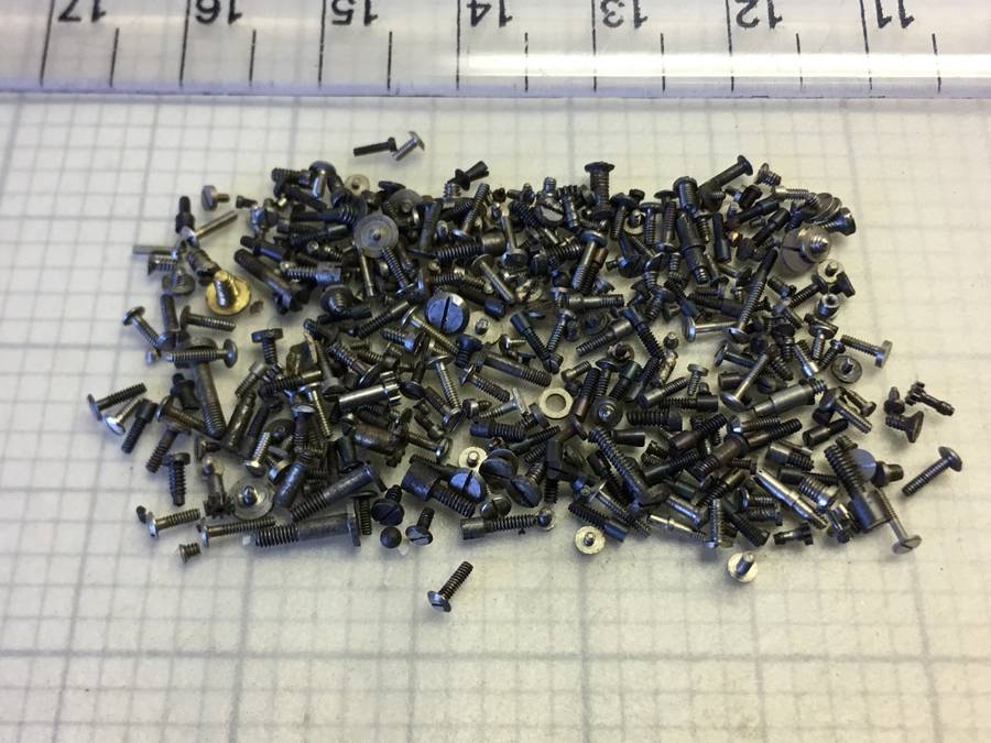 5 grams assorted used watch screws #10