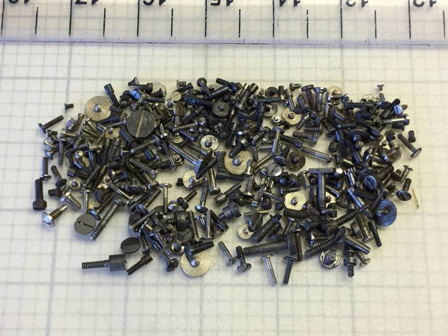 5 grams assorted used watch screws #11
