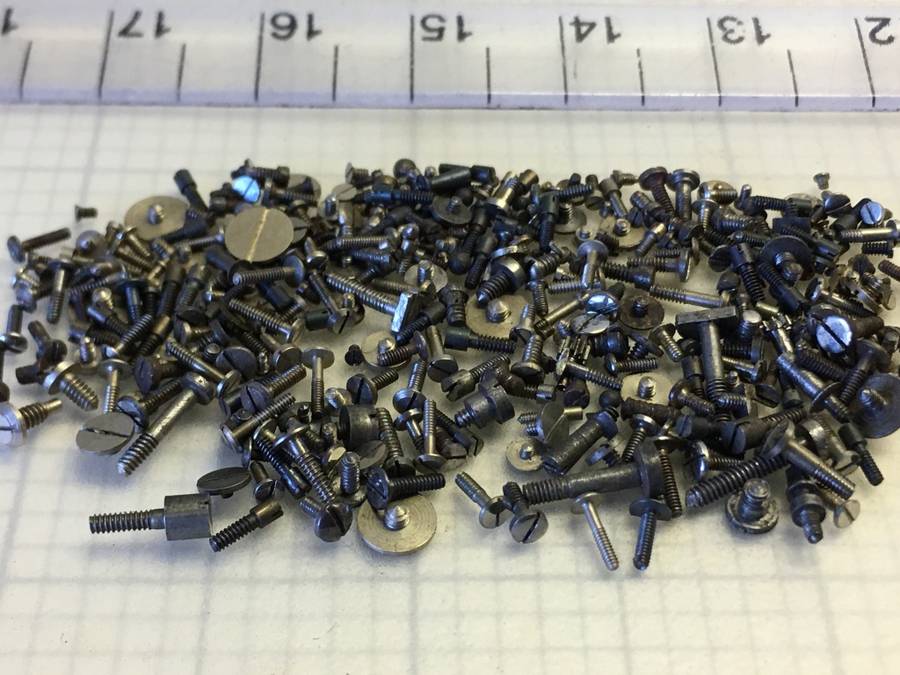 5 grams assorted used watch screws #11