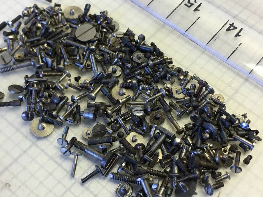 5 grams assorted used watch screws #11