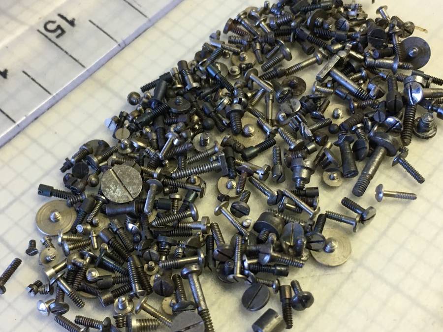 5 grams assorted used watch screws #11