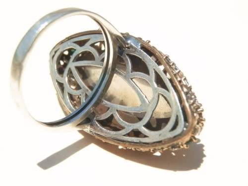 Sterling silver multi gem ring - weight 11.3 g