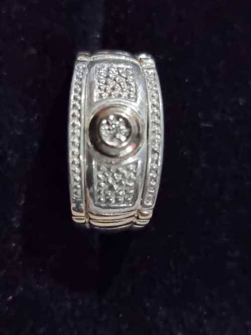 Silver and gold wedding ring