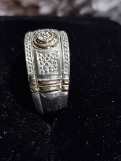 Silver and gold wedding ring