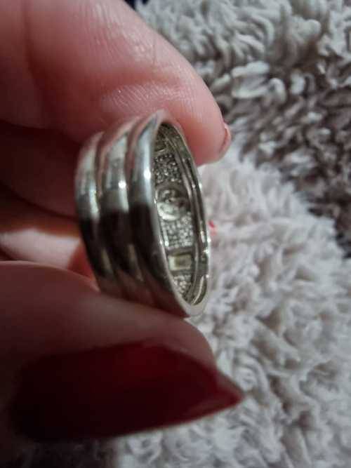 Silver and gold wedding ring