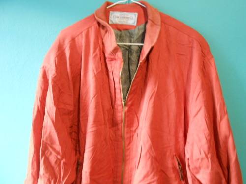 Vintage Red 1980's Bomber / Windbreaker (Small / Medium)