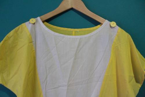 Vintage Yellow Cotton Dress (Small / Medium)