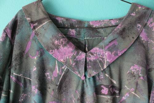 Green and Purple Vintage dress (2XL / 3XL)