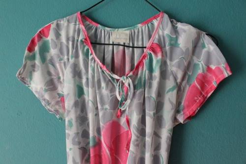 Vintage Pink and Gray Dress (XS / Small)
