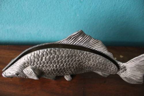 Vintage Metal Fish - Serviette / Letter Holder