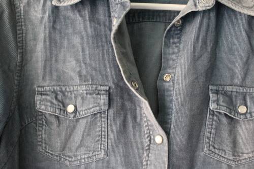 Vintage Blue Corduroy 90's Shirt (Medium)