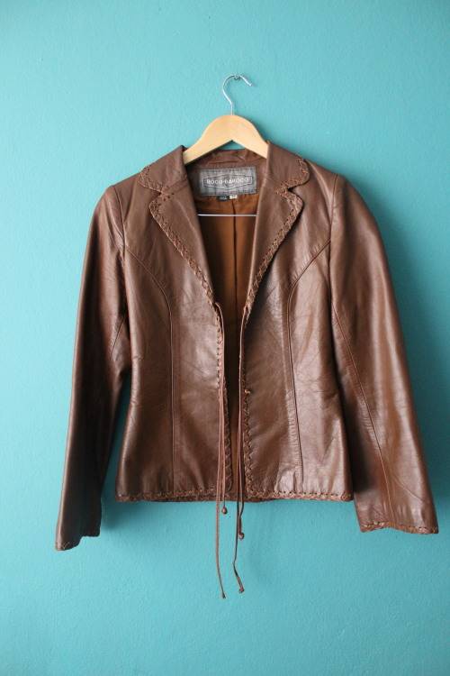 Roco-Baroco H&M Tan Leather Jacket (size 34)