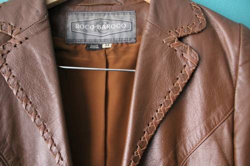 Roco-Baroco H&M Tan Leather Jacket (size 34)