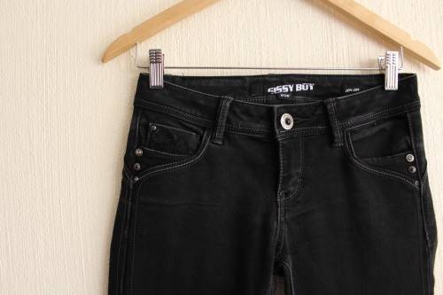 Black Sissy Boy Jeans (Waist measures 32cm from left to right - size 8 / 26")