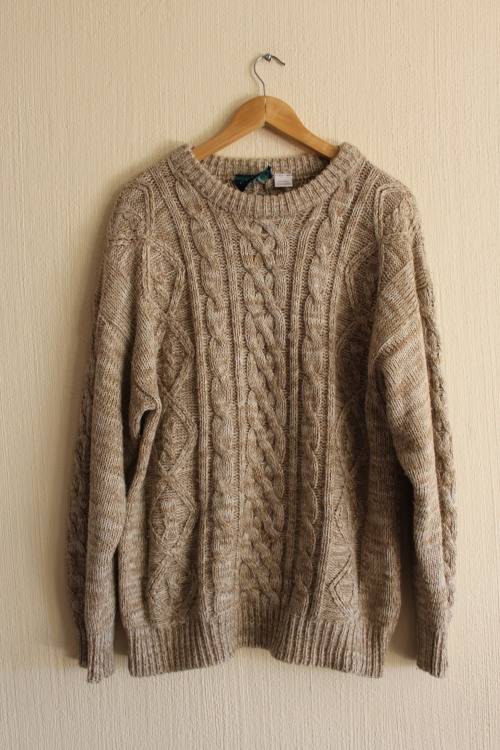 Beige Vintage Knit Jersey (Large / XL)