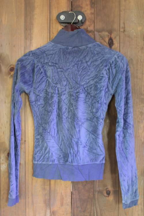 Blue H&M Zip Up Velvet Top (XS)