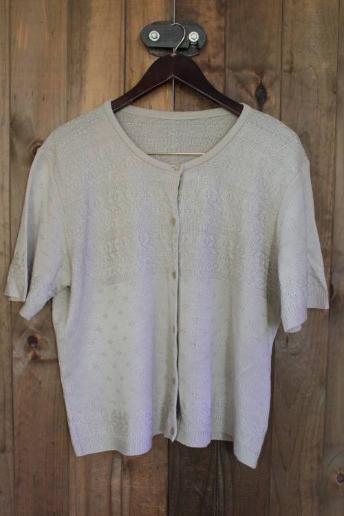 Beige Knit VintageCardigan (XL)