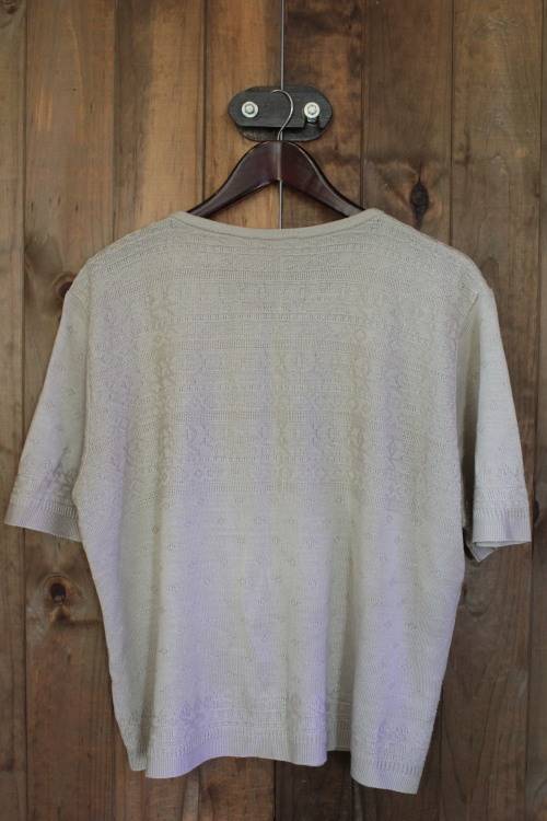 Beige Knit VintageCardigan (XL)