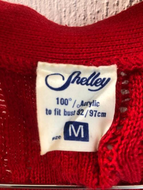 Red Vintage Knit Cardigan (Small / Medium)