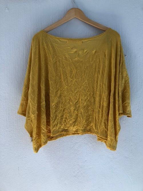 Mustard off Shoulder Cropped Shirt (Large / XL)
