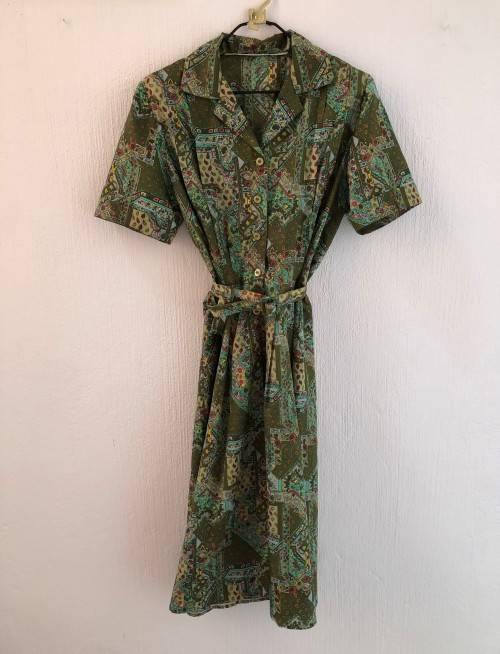 Olive Vintage Dress (XL)