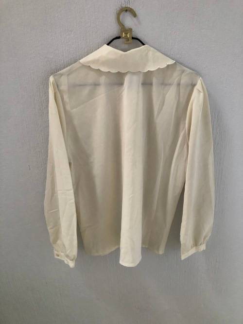 Vintage White Pleated Shirt (Size 13)