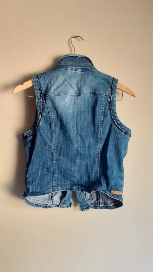 Vintage 90`s Denim Waist Coat (Size 36)