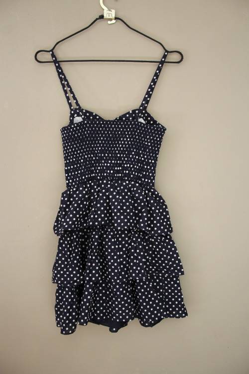 Cute Polka Dot Navy and White Strappy Dress by HandM (SA Size 34 / Eur Size 36)