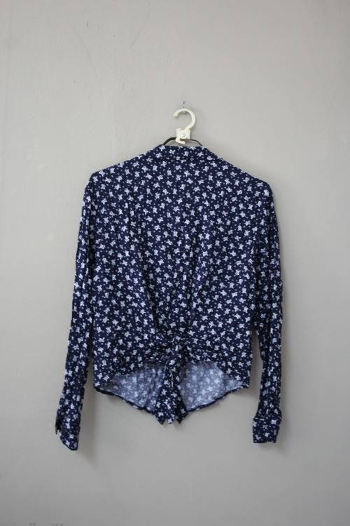 Navy and White Button Up Shirt (Size 38)