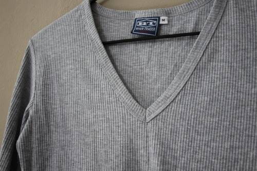 Ribbed Grey 90`s Top (Medium)