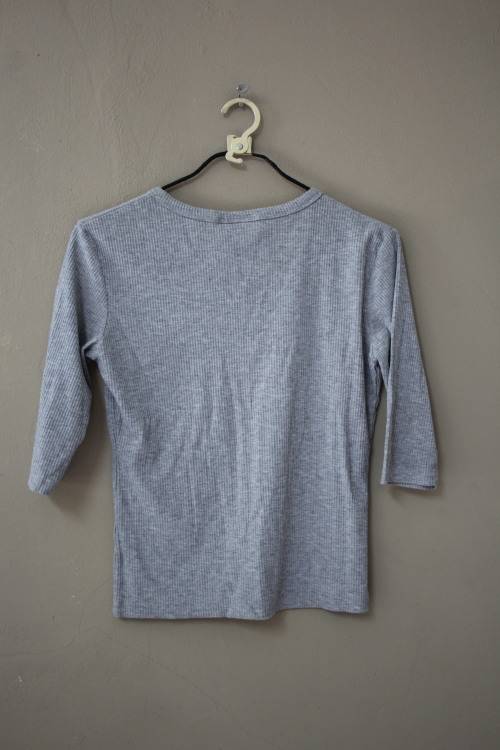 Ribbed Grey 90`s Top (Medium)