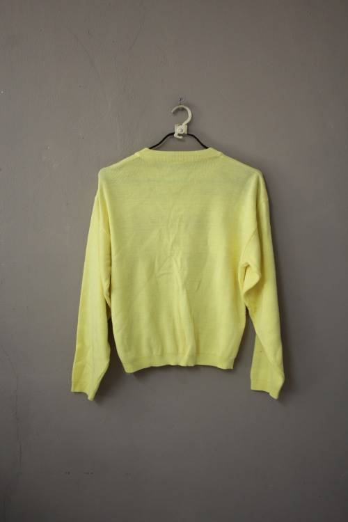 Vintage Yellow Cardigan (Size 36 to 38)