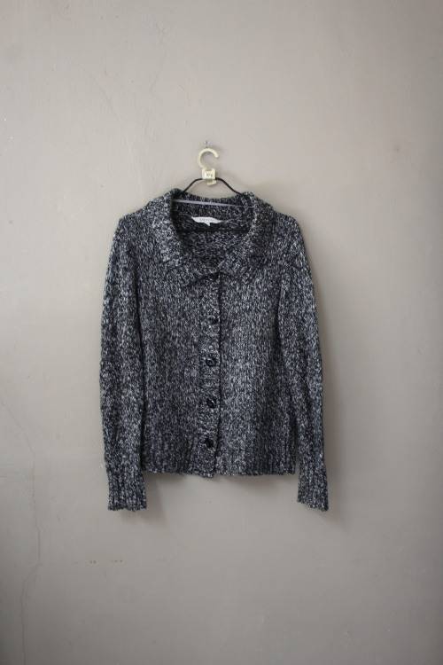Black and White Knit Cardigan (Size 14)