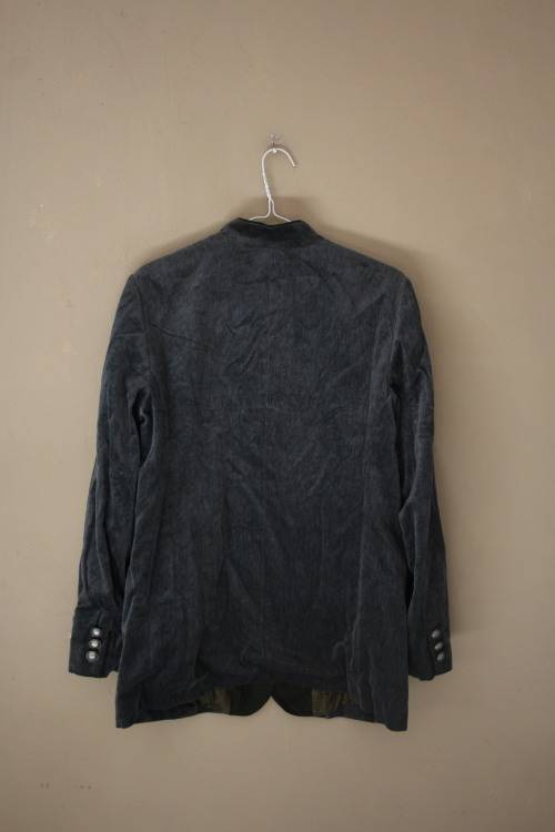 Vintage Bluish Grey Velvet Jacket (Small / Medium)