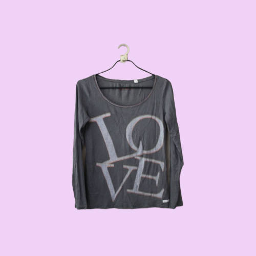Vintage 90`s Grey Love Top (Medium)