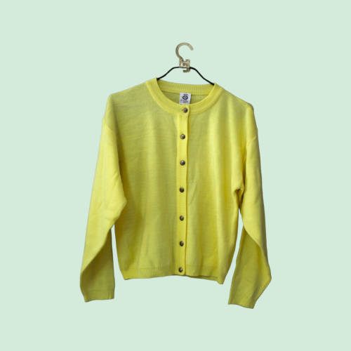 Vintage Yellow Cardigan (Size 36 to 38)
