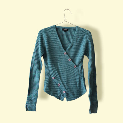 Vintage Blue Crossover Knit (Small)