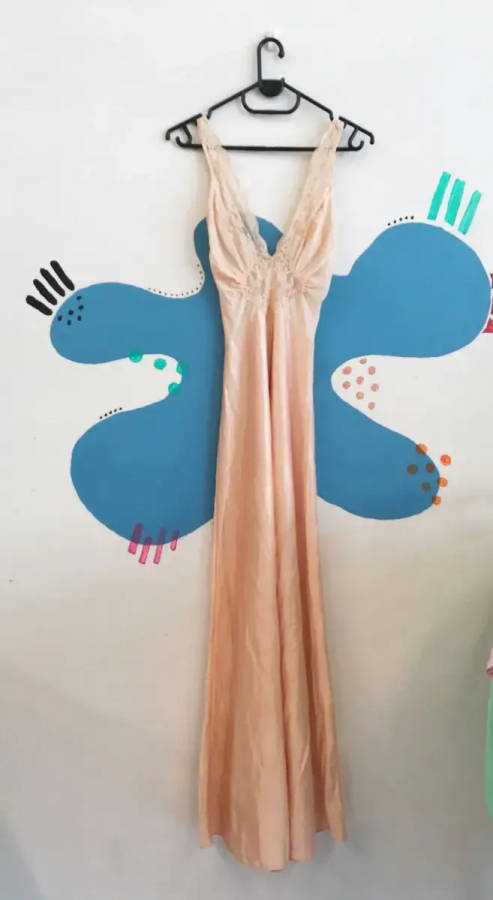 Beige Lingerie Dress / Night Wear (XS / Small)