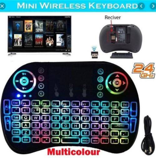 Mini Wireless Keyboard Mouse Combo Multicolor Backlight
