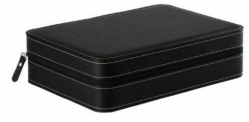 12 SLOT LUXURY ZIPPERED TRAVEL WATCH CASE / ORGANIZER / STORAGE
