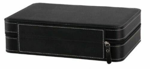 12 SLOT LUXURY ZIPPERED TRAVEL WATCH CASE / ORGANIZER / STORAGE