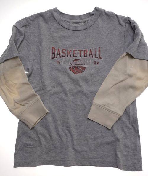 Gap boys age 6-7 long sleeved crew neck top Basketball EXCELLENT used condition